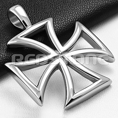 Oceľový prívesok - Maltézský kríž